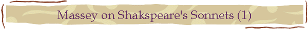 Massey on Shakspeare's Sonnets (1)